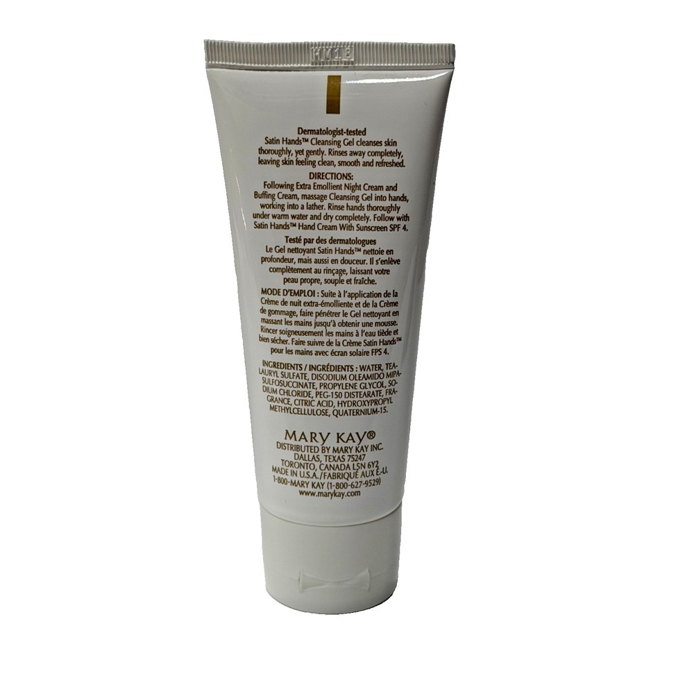 New Mary Kay Satin Hands Cleansing Gel Full Size 3 fl oz - Picture 2 of 2